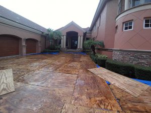 Protecting the Driveway for a Re-roofing Project