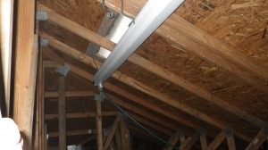 Gutter System in Attic to Control Roof Leak