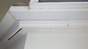 Roof leak causes rotten fascia